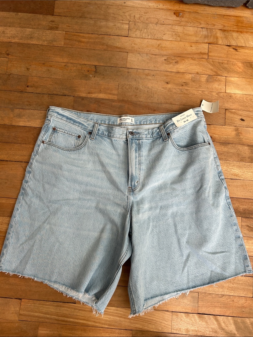 Abercrombie Light Wash Denim Cutoff Shorts